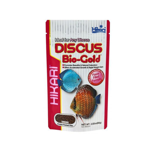 อาหารปลาปอมปาดัวร์ Hikari Discus Bio Gold 80 gram.